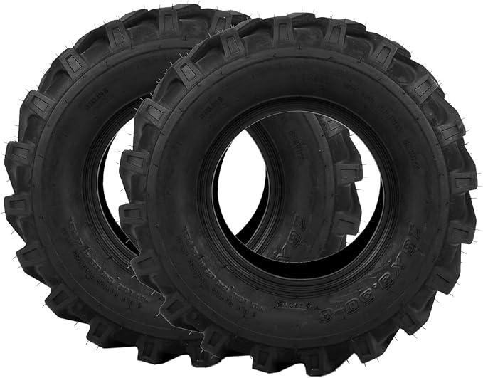 TUFFIOM Set of 2 Lawn Mower Tires 18x9.50-8 2PR Turf Tire for Garden Tractor Riding Lawnmower, Tubeless