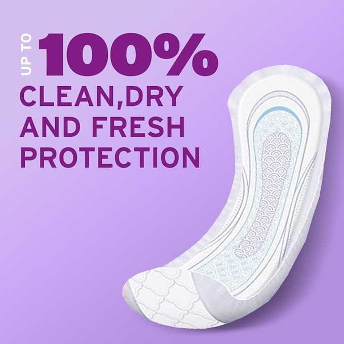 Poise Incontinence & Postpartum Pads for Bladder Leaks, 7 Drop Ultra Absorbency, Long Length, 39 Count, Packaging May Vary