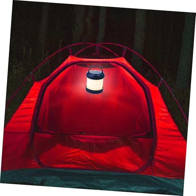 Foldable Portable Tent Lamp USB Rechargeable Outdoor Camping Light for Hiking Backpacking Emergency with Hanging Design and Lightweight Blue