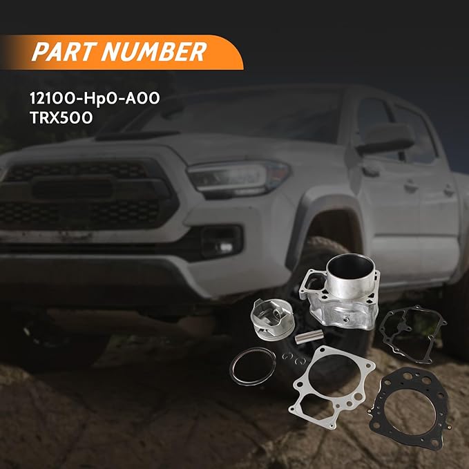 TRX500 Cylinder Piston Gasket Top End Rebuild Kit 92mm 12100-Hp0-A00 For 2012-2019 TRX500 Foreman 2015-2021 500 Pioneer 500