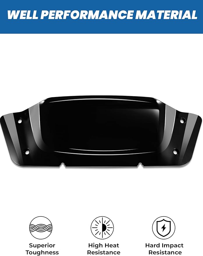 5" Windshield Black Windscreen Compatible for Harley Davidson CVO Street Glide FLHXSE 2023-Up, Street Glide FLHX 2024-Later (Vertical 5", Horizontal 7")