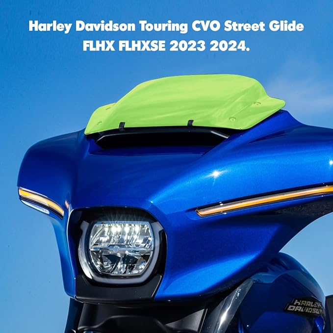 7" Green Windscreen Windshield Compatible with Harley Davidson Tuoring CVO Street Glide FLHXSE 2023 2024 FLHX/I 2024 for 2023 2024 Street Glide Accessories