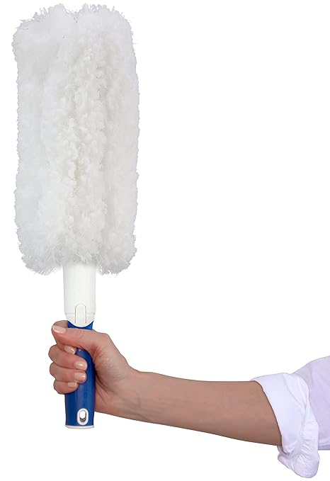 Unger Microfiber Wool Duster - Compatible with Poles, Machine Washable Duster, Dusters for Cleaning, Pet Hair & Dust Cleaner, Cleaning Supplies, Great for TVs, Molding, Electronics & Furniture