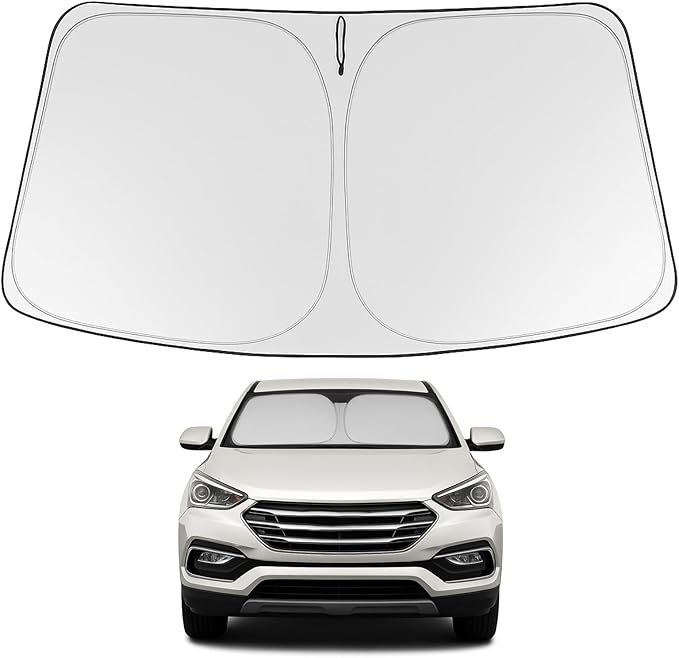 Proadsy Windshield Sun Shade for Hyundai Santa Fe 2013-2018 Foldable Front Sunshade Protector Sun Visor Blocks UV Rays Keep Car Cooler