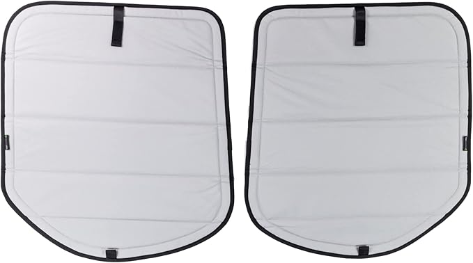 VanEssential Insulated Magnetic Blackout Rear Door FULL Plastic Window Covers (Pair) Compatible with Mercedes-Benz VS30 (Van Years 2019 to Current) - Cool Gray