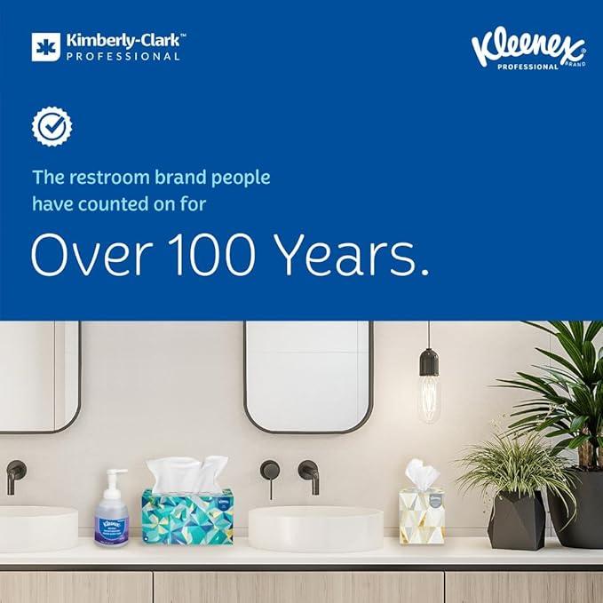 Kleenex Professional Universal Hard Roll Paper Towels, Bulk (50606), Hardwound 1.75' Core, Premium Absorbency Pockets, White (6 Rolls at 600' Each, 3,600'/Case)