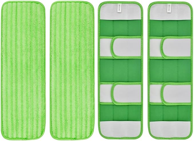 Reusable Microfiber Mop Pads for Swiffer Sweeper XL, Washable Dust Mop Refills for Hardwood Tile and Laminate Floors, Wet or Dry Use (Pack of 2 or 4)(4 PACK)