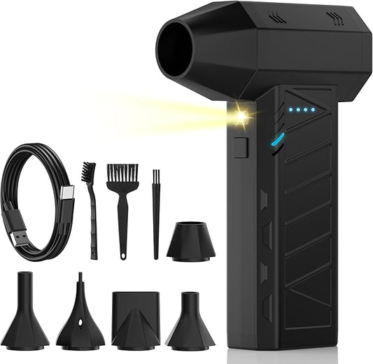 Compressed Air Duster-100000RPG Electric Air Duster with Brushless Motor with 4-Gear Turbo Fan,Dust Blower for Computer, Keyboard, Outdoor, House and Car（CL02MAX）