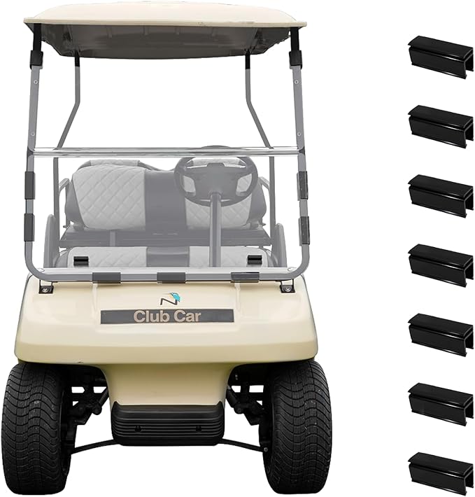Golf Cart Windshield for EZGO/Club Car DS/Precedent/Yamaha Gas & Electric Models, 5MM Thicken Foldable, Clear Highly Transparent and Impact Resistant Acrylic