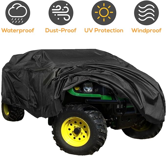 Waterproof Gator Cover for John Deere LP93547 CPLP93547, Durable Full-Size Gator Storage Covers Against Water, UV, Dust, Snow, Wind All Weather Protection for Outdoor Lawn Mower Storage