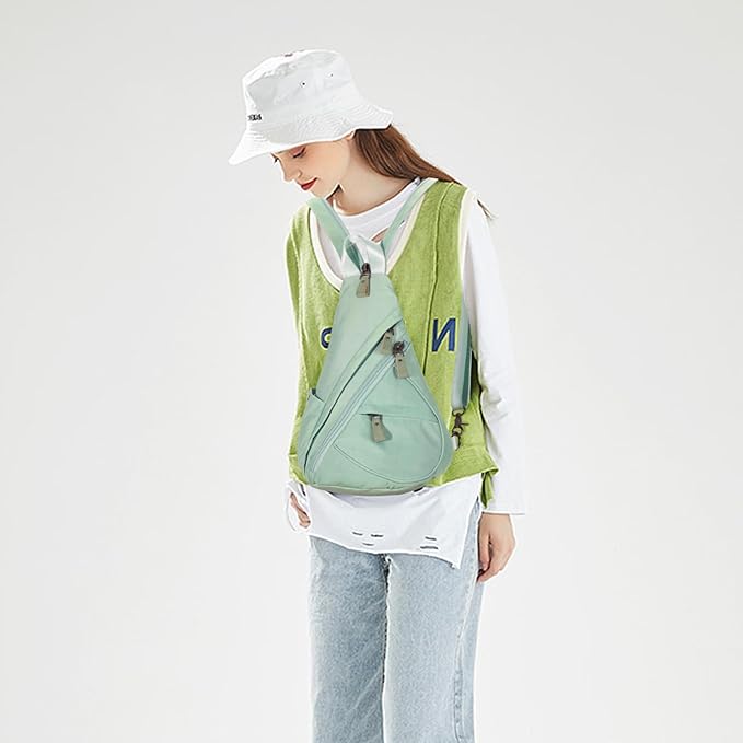 KL928 Nylon Sling Bag - Small Crossbody Backpack Shoulder Casual Daypack Multipurpose Rucksack for Men Women