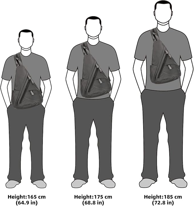 KL928 Nylon Sling Bag - Small Crossbody Backpack Shoulder Casual Daypack Multipurpose Rucksack for Men Women