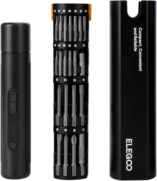 ELEGOO 33-in-1 Electric Screwdriver Set with LED and Precision Screwdrivers, 1500mAh Battery, Power Tool Kit for 3D Printer Maintenance, Small Electronics Repairs, Engineers, DIY Electronics
