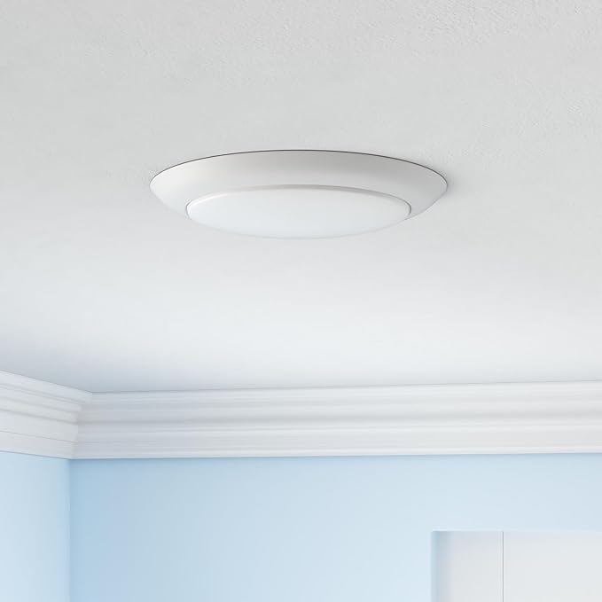PARMIDA (12 Pack) 5/6 Inch Dimmable LED Disk Light Surface Flush Mount 15W, UL Listed, Recessed Retrofit Ceiling Lights, Energy Star, Installs into Junction Box Or Recessed Can,1050lm - 4000K