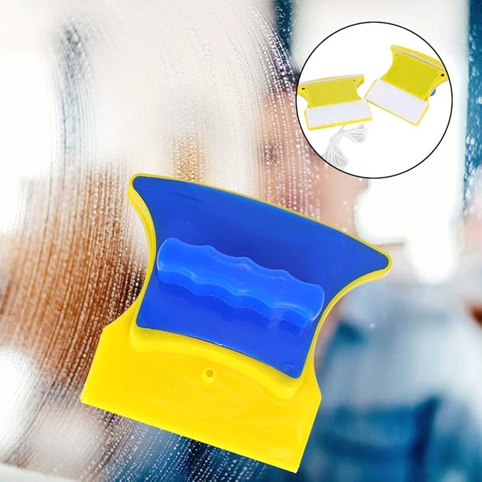 YOUTHINK Magnetic Double Sided Window Cleaner Glass Wiper Tool for Home Bedroom Shower Screens