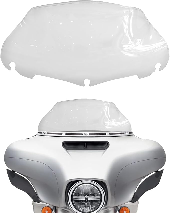 9" Windshield Windscreen for 2014-2024 Harley Davidson Touring Street Glide Electra Glide/Ultra Limited/Tri Glide FLHT FLHX FLHXS FLHTK, Clean