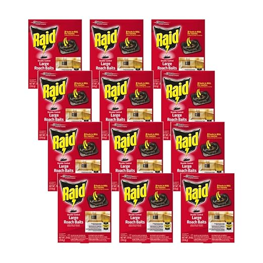 Raid Double Control Large Roach Baits (8 Count (Pack of 12)