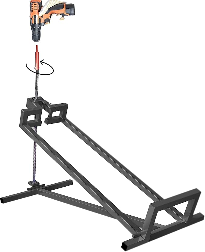 Riding Lawn Mowers Lift Jack, for Garden Tractors and Lawn Mowers with Manual Handle & Power Tool Extension Handle, Weight Capacity 882 Lbs, Gray