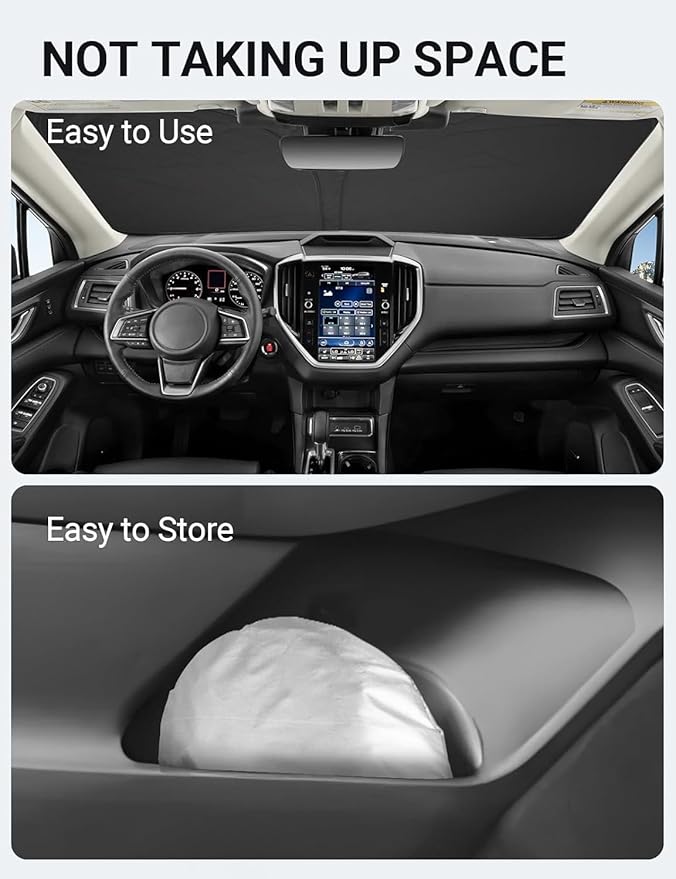 Proadsy 2025 Upgrade Windshield Sunshade Custom for 2019-2024 2025 Subaru Ascent 4-Layer Front Window Shade Reflective Heat UV Protector Foldable Sun Shade Visor Car Accessories