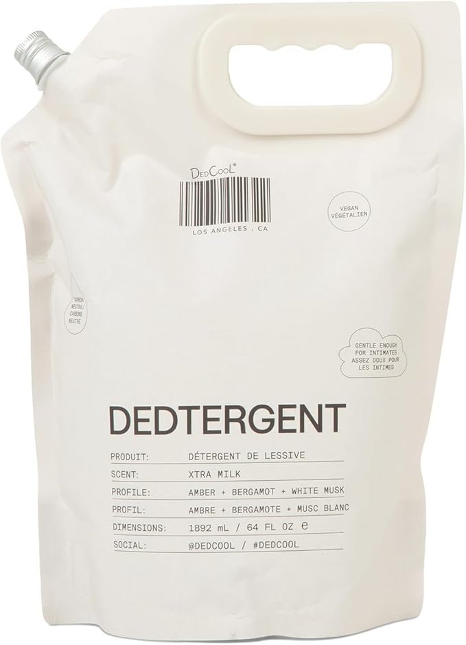 DedCool Liquid Laundry Dedtergent | Xtra Milk | Luxurious Fragrance Detergent | Removes Stains | Infused with Natural Essential Oils | Non-Toxic | 120 Washes | 64 Fl. Oz.