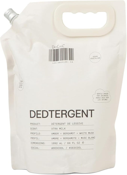 DedCool Liquid Laundry Dedtergent | Xtra Milk | Luxurious Fragrance Detergent | Removes Stains | Infused with Natural Essential Oils | Non-Toxic | 120 Washes | 64 Fl. Oz.