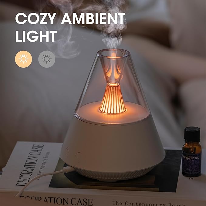 Essential Oil Diffuser, Modern Style Fragrance Aroma Diffusers, Scent Fragrance Spray for Home, Office, Bedroom, Living Room, 150ml Ultrasonic Cool Mist, 6-12H Working, Auto-Off, White