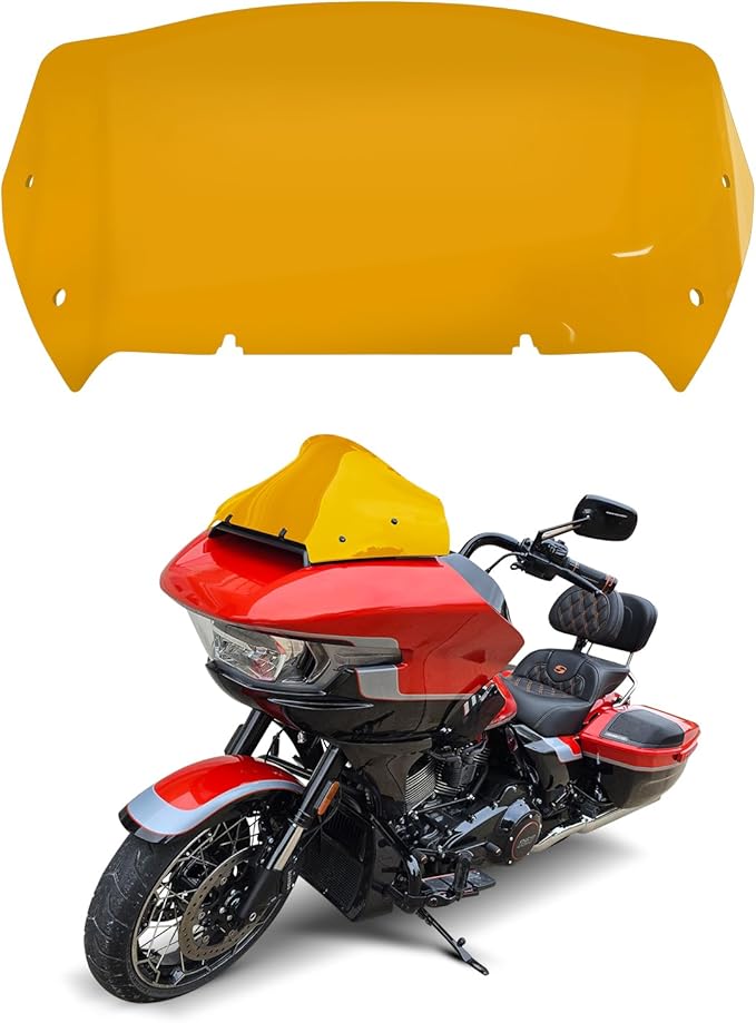 10" Windshield Windscreen Compatible with Harley Road Glide CVO/SE FLTRXSE 2023 2024 FLTRX 2024 CVO ST FLTRXSTSE 2024 for 2023 2024 Road Glide Accessories,Orange