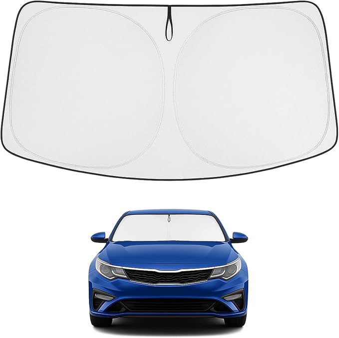 Proadsy Windshield Sun Shade for Kia Optima 2016-2024 2025 4-Layer Foldable Front Sunshade Protector Sun Visor Blocks UV Rays Keep Car Cooler