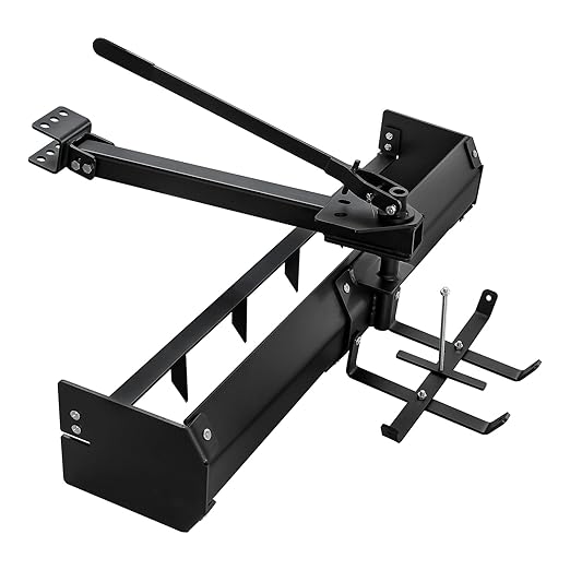 Tractor Sleeve Hitch Tow Behind Box Scraper with Screws and Pins, Scraper Steel Powder Black Coated, Fit for ATV UTV, for Gravel, Snow, Landscaping and Other Uses,42"