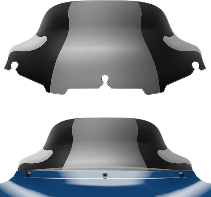 Benlari 8" Black Motorcycle Windshield Windscreen Fit for 1996-2013 Harley Davidson Touring Street Glide Electra Glide Tri Glide FLHT FLHX FLHTK FLHTC FLHTCU