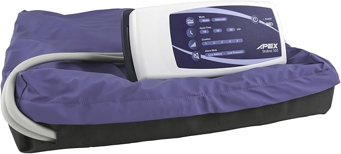 Alternating Pressure Wheelchair Cushion by MobiCushion - Pneumatic Air Pillow - Relief for Pressure Sores – Low air Loss-Reduces Pressure While Sitting-Rechargeable Battery-Made in Taiwan 17" x 17"