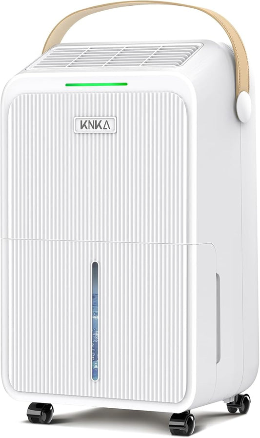 KNKA 2500 Sq.Ft Dehumidifiers for Home with Drain Hose Max 34 Pints, Dehumidifier for Basement, Bedroom, Bathroom, Large Room, Three Modes, Intelligent Humidity Control, Dry Clothes, 24HR Timer