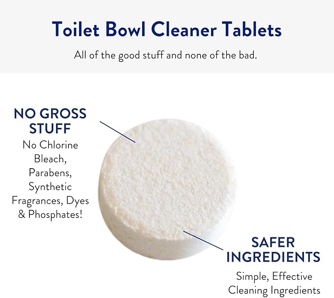 THE CLEAN PEOPLE Toilet Bowl Cleaner | Eco Friendly Toilet Bowl Cleaner Tablets for Removing Hard Water Stains, Rust, and Limescale Buildup (24 Count)