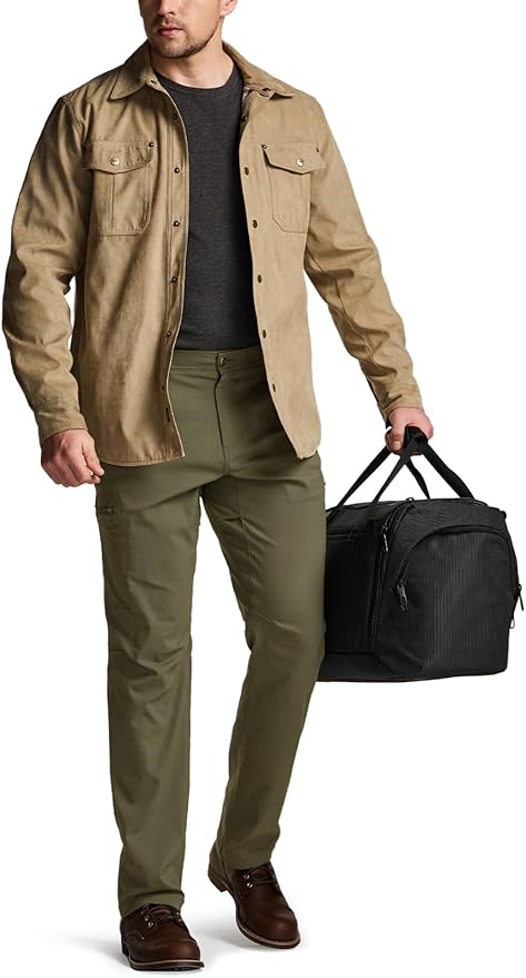 CQR Men's Vent Stretch Pants, Quick Dry Lightweight Casual Cargo Pants, Water Resistant Straight-Fit Utility Work Pants