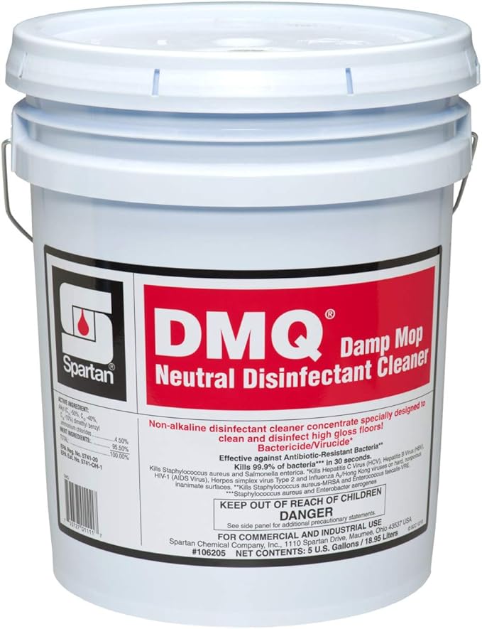 SPARTAN DMQ Damp Mop Neutral Disinfectant Cleaner- 5 Gal