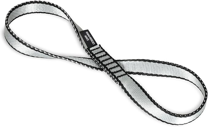 18MM Nylon Climbing Sling Runner - 23KN CE2008/EN566 Certified Outdoor Climbing Webbing for Rock Climbing, Rappelling, Mountaineering, Swing Gear, Outdoor Adventures & Emergency Anchoring