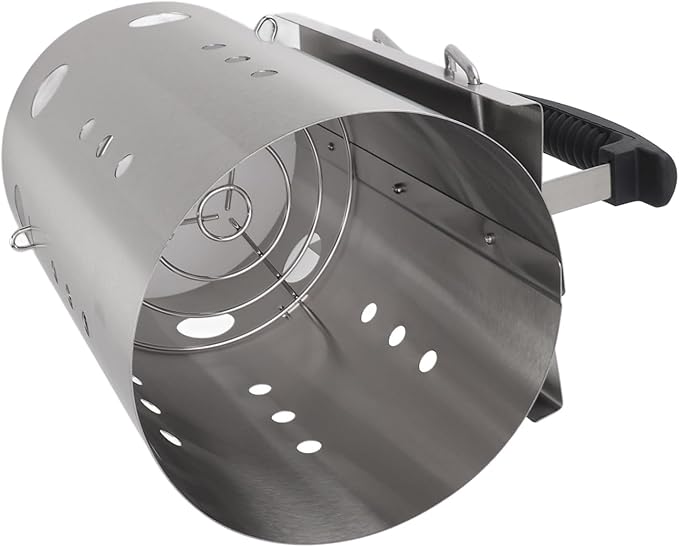 Stainless Steel Fireplace Lighter Portable Efficient Charcoal Starter Barrel for BBQ Camping Picnic Lightweight Durable Fire Lighter for Cooking