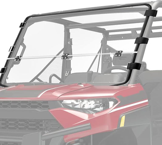 KEMIMOTO Flip Windshield Compatible with Ranger 1000, 2-IN-1 Fold Down Windshield Compatible with Polaris Ranger XP 1000/ 1000 2017-2026