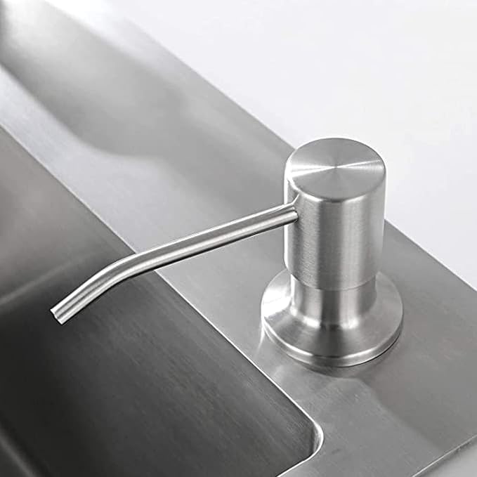 Sink Soap Dispenser, 300ml Built in Kitchen Sink Soap Dispenser Refillable Reusable Countertop Soap Liquid Bottle for Kitchen Sink
