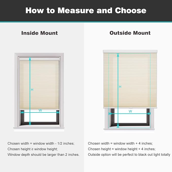 Changshade Cordless Cellular Shades, Light Filtering Honeycomb Shades for Windows, Pull Down Pleated Blinds, Easy to Install for Indoor Windows and French Doors,38" W x 72" H, Grey