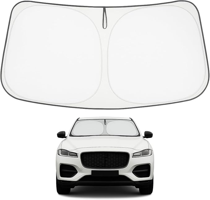 Proadsy Upgrade Front Windshield Sun Shade Foldable Sunshade Protector Custom Fit for Jaguar F-Pace 2016-2024 2025 F Pace SUV Accessories