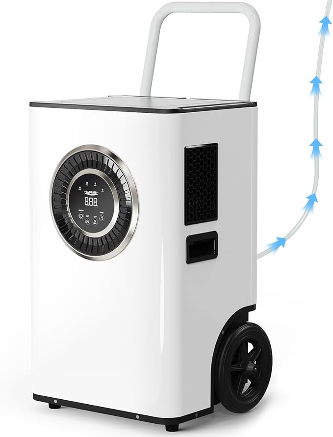ALORAIR 110PPD Commercial Dehumidifier with Pump & Drain Hose, SLGR Tech Dehumidifiers for Large Room, Basement, Warehouse, Industrial Space, 5 Years Limited Warranty, Sentinel Elite50X