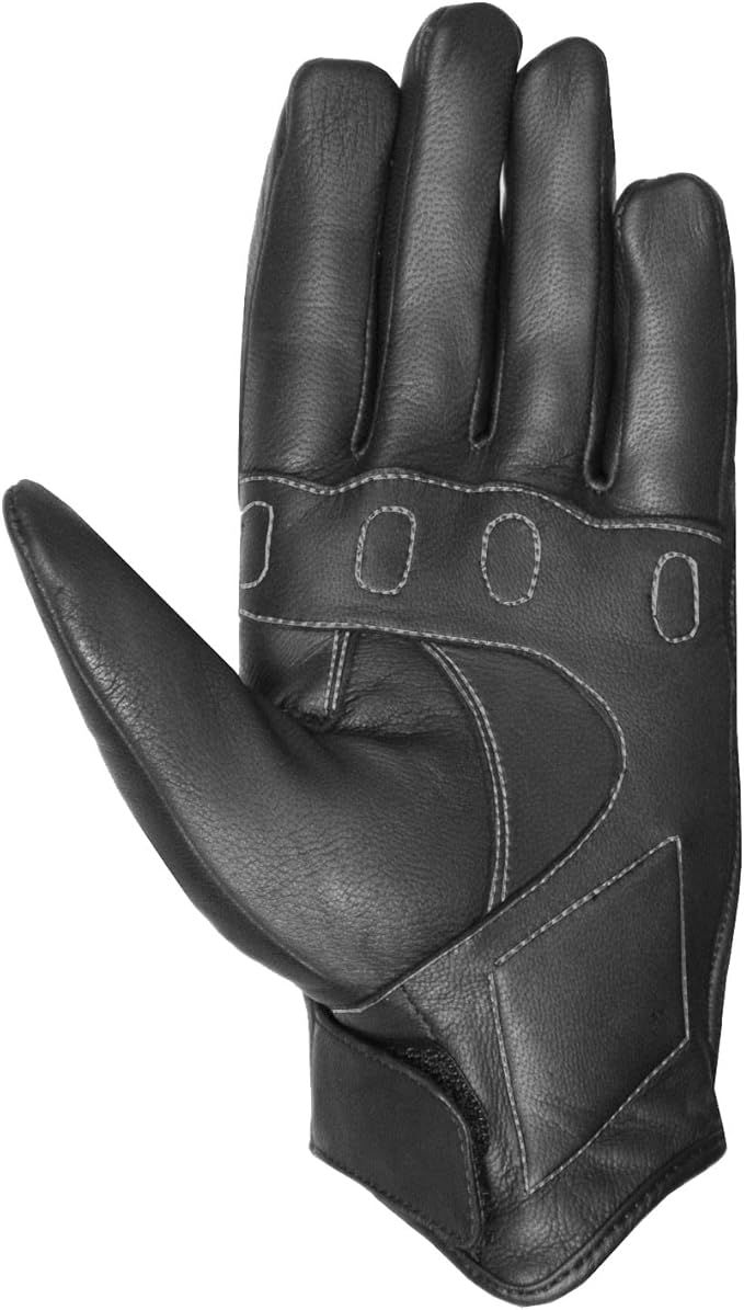 Jackets 4 Bikes Motorcycle Gloves - Premium Leather for Men Women, Touchscreen, Non-Slip, Motorbike Cruiser Street Biker Protector Glove