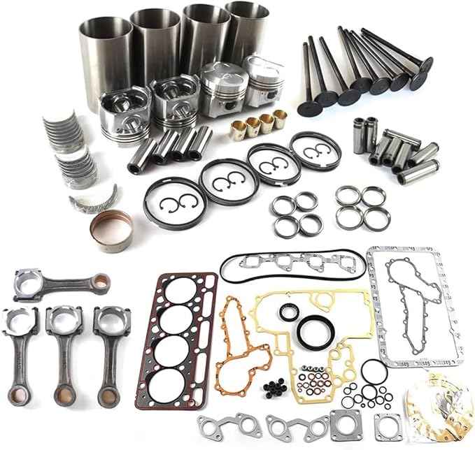 V2203 Engine Overhaul Rebuild Kit (Vortex Piston) with Valve Kit + Connecting Rods for Kubota Engine V2203 V2203E for Bobcat 753 763 773 Loader Engine Rebuild Aftermarket Parts