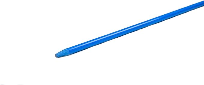 4ft Pro Snow Stakes - 48" x 5/16" Driveway Markers, Pointed Tip, Hy Viz Reflective Tape, Armor Cap (Choose Color/Quantity) (380, Blue)