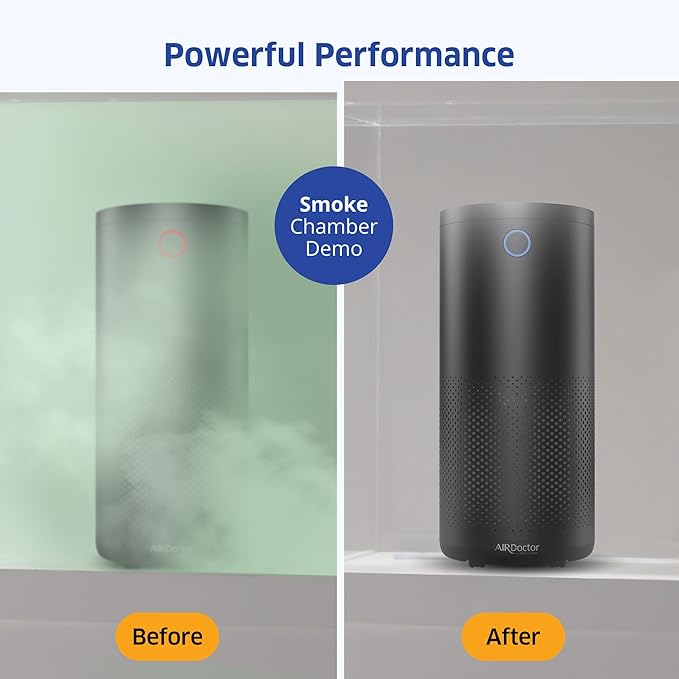 AirDoctor 4000 Air Purifier for Large Rooms | Triple filtration technology with UltraHEPA, Carbon/VOC material & Air Quality Sensor | Captures Particles 100x Smaller Than HEPA Standard