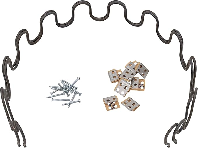 House2Home 18" Sofa Upholstery Spring Replacement, 2pk Repair Kit for Furniture Chair Couch and Recliner, Includes Screws, Clips, and Instructions