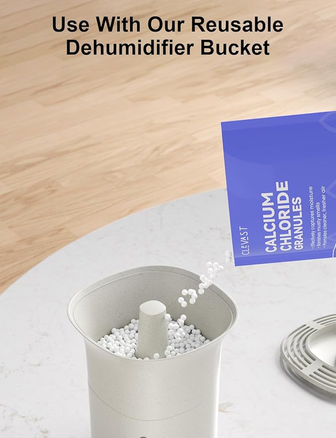 CLEVAST Refill Bag Suitable for All Brands, 8 Packs, 6.3 lb, Moisture Absorbers Refillable Beads, 12.5OZ/Pack, Unscented