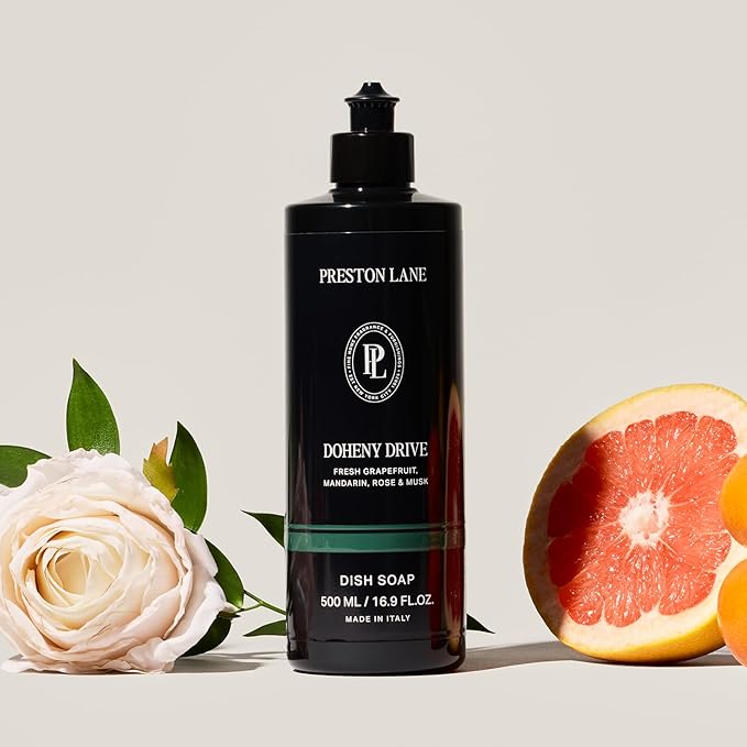 Preston Lane Dish Soap, Clean Ingredients, Tough on Grease & Residue, Safe for People & Pets