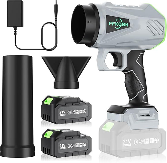 Leaf Blower Cordless with High Power,with Battery and Charger，Extended Nozzle, Lightweight Handheld Design, Leaf Blower for Patio Cleaning,car Blowing Water,Lawn Care,Blowing Leaves/Dust.